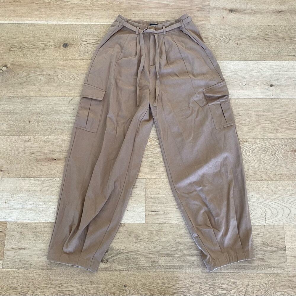 Pretty Little Thing Cargo Tie Waist Joggers in Tan